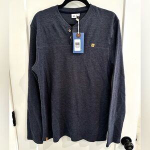 Tentree Ocean Blue Long Sleeve Henley